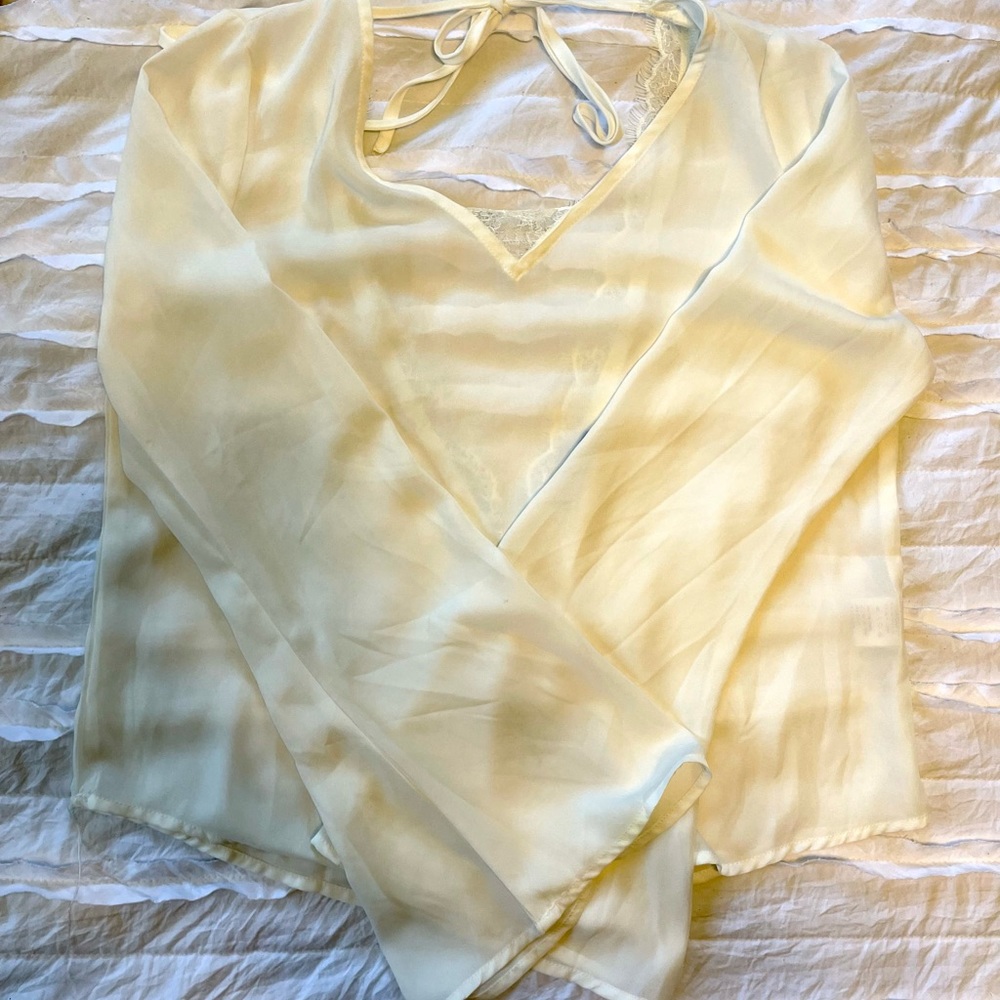 WHITE See through blouse